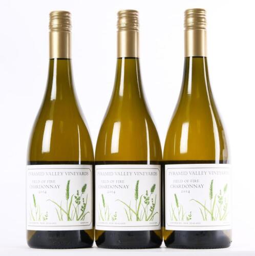 (3) 2014 Pyramid Valley Vineyards Field of Fire Chardonnay, Waikari
