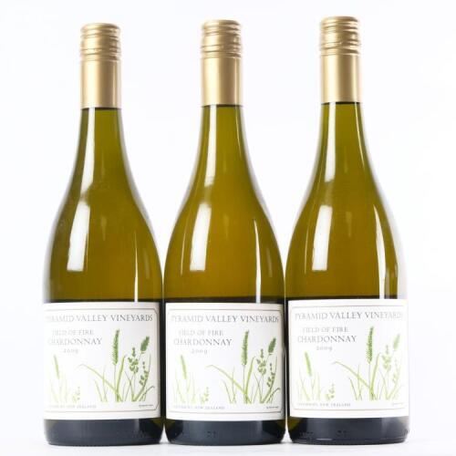 (3) 2009 Pyramid Valley Vineyards Field of Fire Chardonnay, Waikari