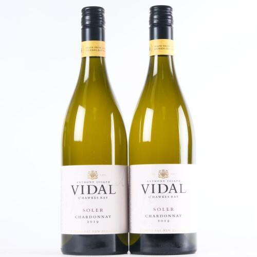 (2) 2019 Vidal Estate Soler Chardonnay, Hawkes Bay