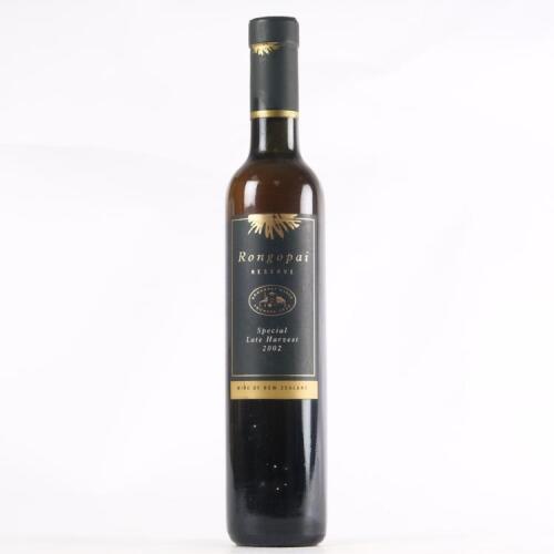 (1) 2002 Rongapai Reserve Special Late Harvest 375ml, Te Kauwhata