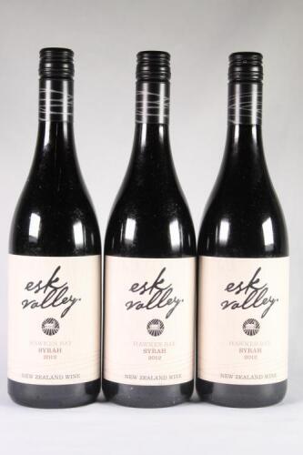 (3) 2012 Esk Valley Syrah, Hawkes Bay