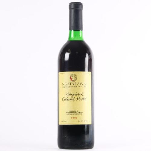 (1) 1990 Ngatarawa Glazebrook Cabernet Sauvignon/ Merlot, Hawkes Bay