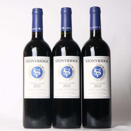 (3) 2021 Stonyridge Vineyard Larose, Waiheke