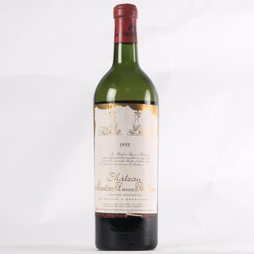 (1) 1955 Chateau Mouton Baron Philippe 5eme Cru Classe, Pauillac