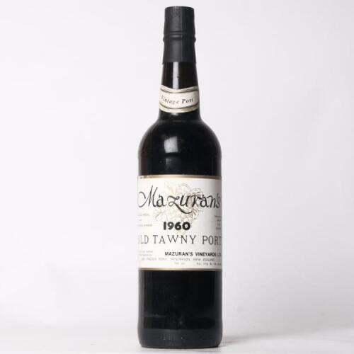 (1) 1960 Mazuran's Old Tawny Port, West Auckland