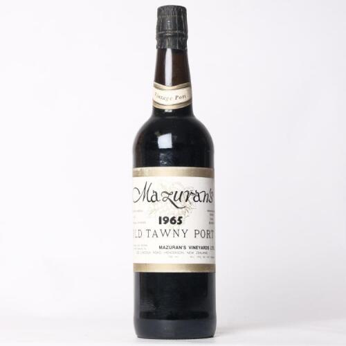 (1) 1965 Mazuran's Old Tawny Port, West Auckland