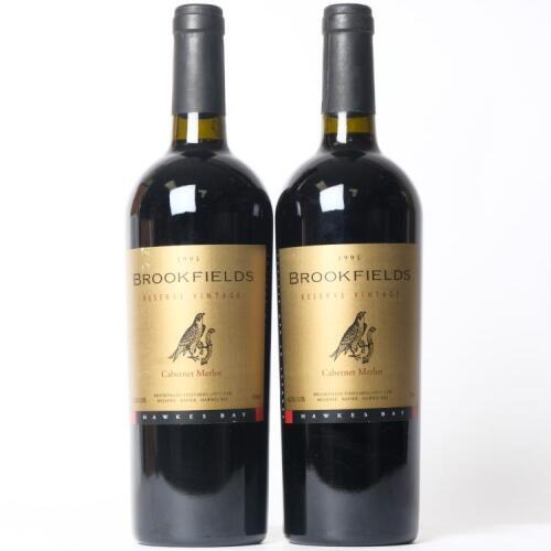 (2) 1995 Brookfields Reserve Gold Label Cabernet Sauvignon/Merlot, Hawkes Bay