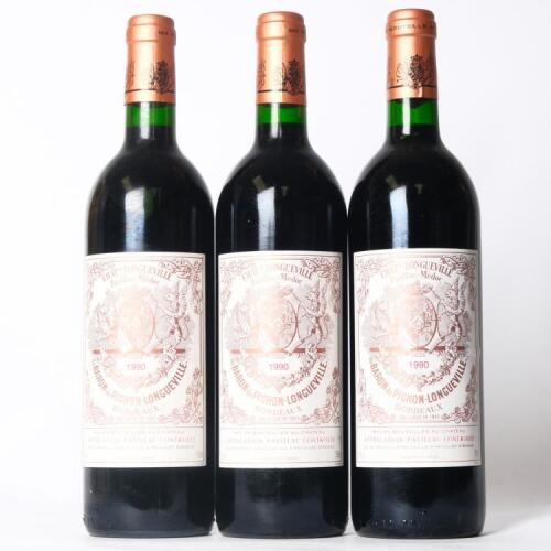 (3) 1990 Chateau Pichon-Longueville au Baron de Pichon-Longueville 2eme Cru Classe, Pauillac