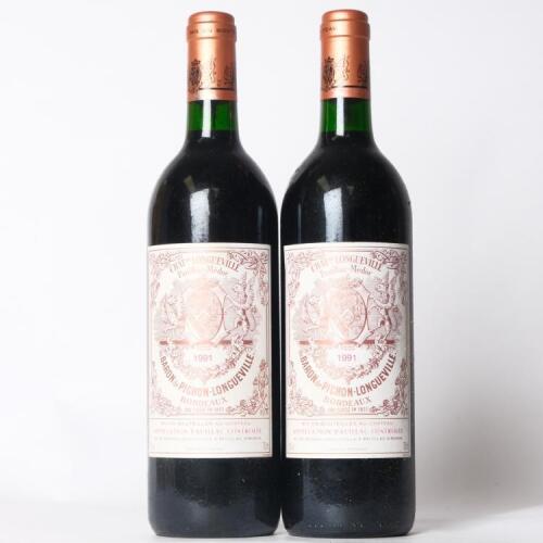 (2) 1991 Chateau Pichon-Longueville au Baron de Pichon-Longueville 2eme Cru Classe, Pauillac