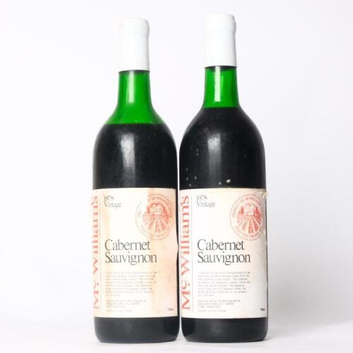 (2) 1978 McWilliams Cabernet Sauvignon, Hawkes Bay