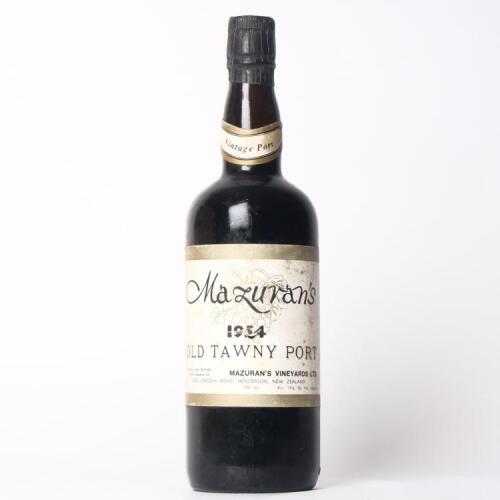 (1) 1954 Mazuran's Old Tawny Port, West Auckland