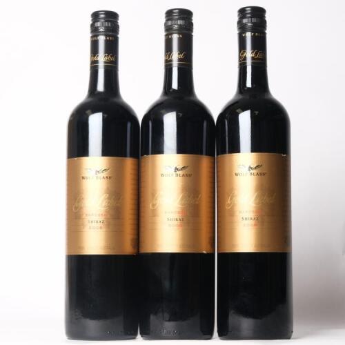 (3) 2008 Wolf Blass Gold Label Shiraz, Barossa SA