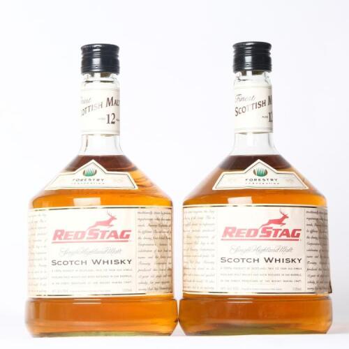 (2) Red Stag 12 year old Single Highland Malt Whisky 1125ml 40%abv, Highlands