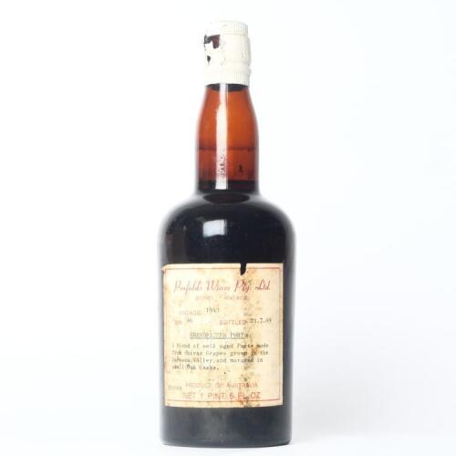 (1) 1945 Penfolds Bin S6 Grandfather Port, South Australia