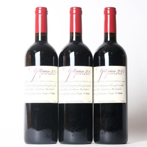 (3) 2015 Gillman Vineyard Red, Matakana