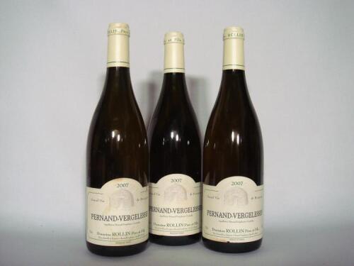 (3) 2007 Domaine Rollin Pernand-Vergelesses Blanc, Cote de Beaune