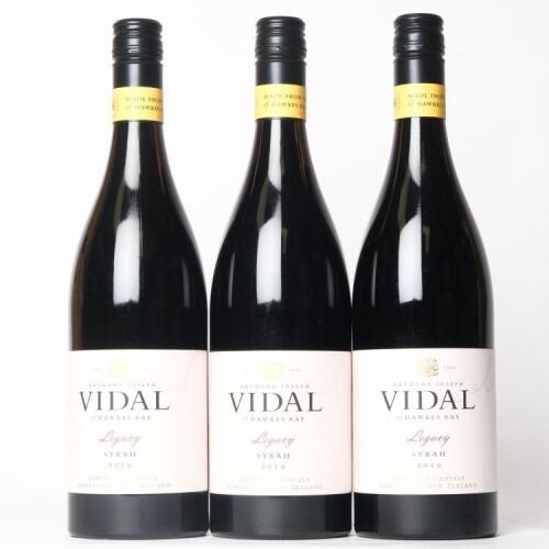 (3) 2019 Vidal Estate Legacy Series Syrah, Gimblett Gravels