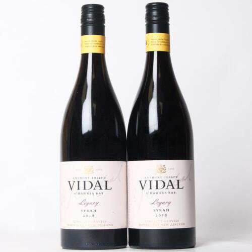 (2) 2018 Vidal Legacy Syrah, Gimblett Gravels