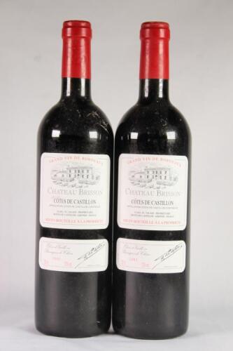 (2) 2001 Chateau Brisson, Cotes de Castillon