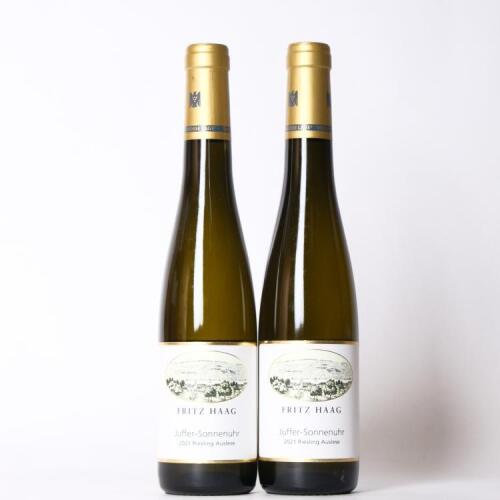 (2) 2021 Fritz Haag Brauneberger Juffer-Sonnenuhr Riesling Auslese Goldkapsel #9 375ml, Mosel Saar Ruwer