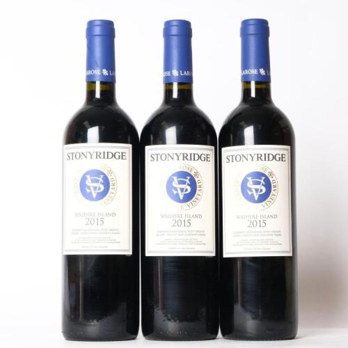 (3) 2015 Stonyridge Vineyard Larose, Waiheke