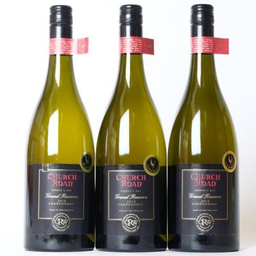 (3) 2019 Church Road Grand Reserve Chardonnay, Hawkes Bay