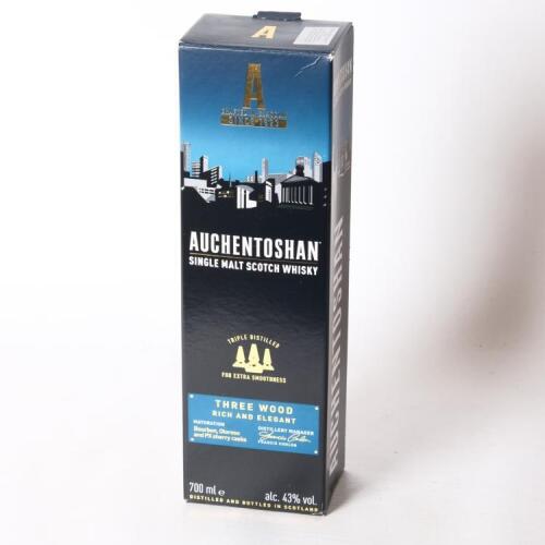 (1) Auchentoshan Three Wood Single Malt Scotch Whisky 700ml 43% abv, Lowlands