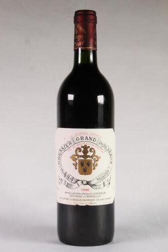 (1) 1986 Chateau Gressier Grand Poujeaux, Moulis