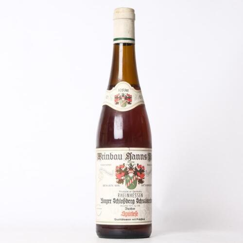 (1) 1983 Weinbau Hanns Kohl Binger Schlossberg Schwatzerchen Riesling Spatlese, Rheinhessen