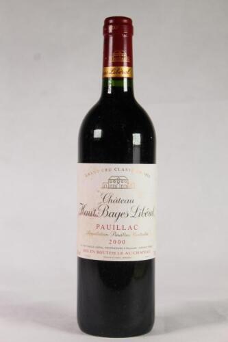 (1) 2000 Chateau Haut Bages Liberal, Pauillac*