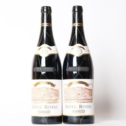 (2) 2018 E. Guigal Cote Rotie La Mouline