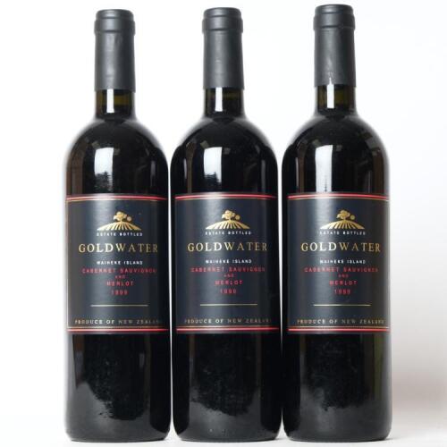 (3) 1999 Goldwater Cabernet Sauvignon/Merlot, Waiheke