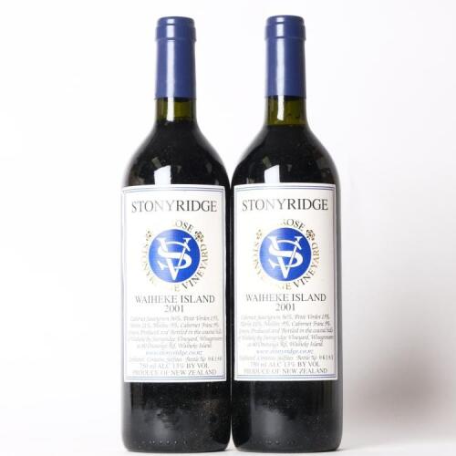 (2) 2001 Stonyridge Vineyard Larose, Waiheke