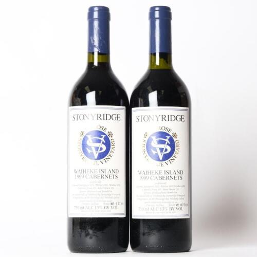 (2) 1999 Stonyridge Vineyard Larose, Waiheke