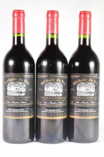 (3) 2010 Chateau Bechade du Roc Superior Cuvee Reserve, Bordeaux