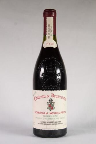 (1) 1990 Chateau de Beaucastel Chateauneuf du Pape Hommage Jacques Perrin, Rhone