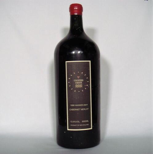(1) 1998 Coopers Creek Reserve Cabernet Sauvignon/Merlot 6 litre, Hawkes Bay