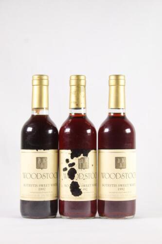(3) 1992 Woodstock Botrytis Sweet Wine 375ml, McLaren Vale SA