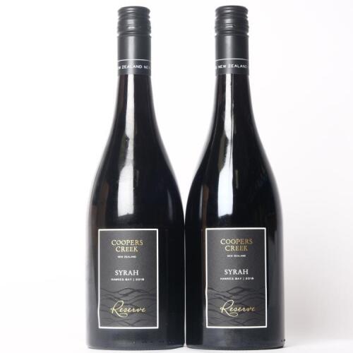 (2) 2018 Coopers Creek Reserve Syrah, Hawkes Bay