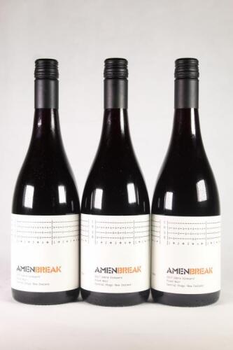 (3) 2017 Clonal Bros Amen Break Zebra Vineyard Pinot Noir, Central Otago*&nbsp;