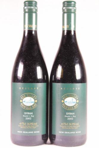 (2) 2002 Esk Valley Reserve Syrah, Hawkes Bay