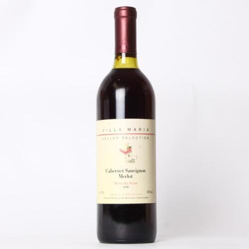 (1) 1990 Villa Maria Cellar Selection Cabernet Sauvignon, Hawkes Bay