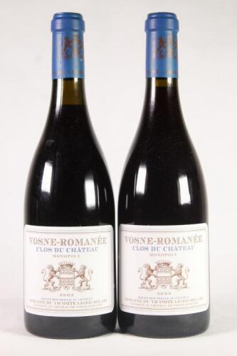 (2) 2002 Domaine du Vicomte Liger Belair Chateau de Vosne Romanee Monopole, Cotes de Nuits