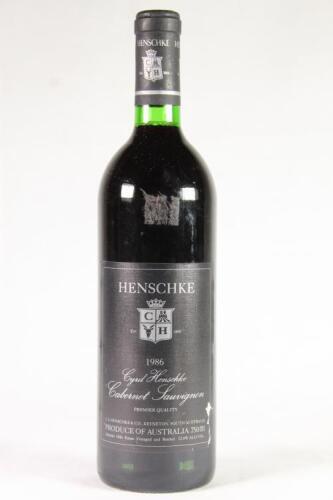 (1) 1986 Henschke Cyril Cabernet Sauvignon, Eden Valley SA