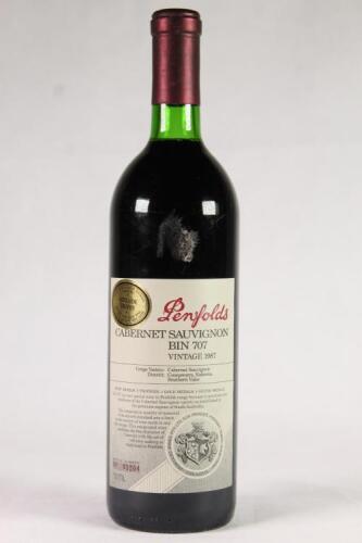 (1) 1987 Penfolds Bin 707 Cabernet Sauvignon, South Australia&nbsp; &nbsp;&nbsp;