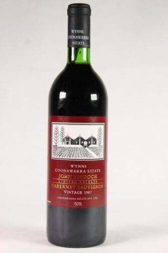 (1) 1987 Wynns John Riddoch Cabernet Sauvgnon, Coonawara SA