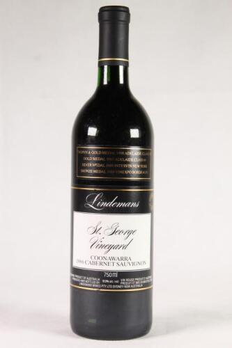 (1) 1986 Lindemans St.George Cabernet Sauvignon, Coonawara SA
