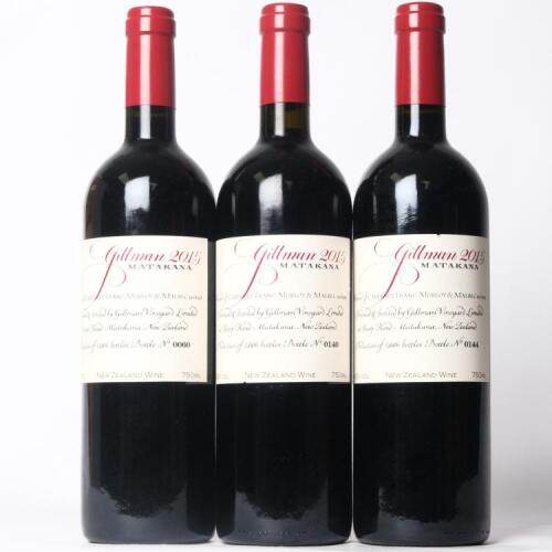 (3) 2015 Gillman Vineyard Cabernet Franc/Merlot/Malbec, Matakana