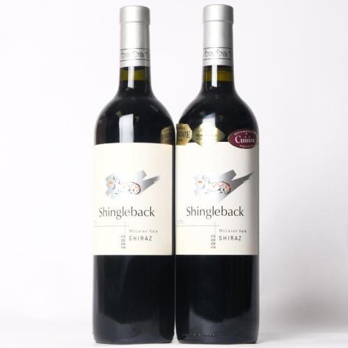 (2) 2003 Shingleback Shiraz, McLaren Vale SA