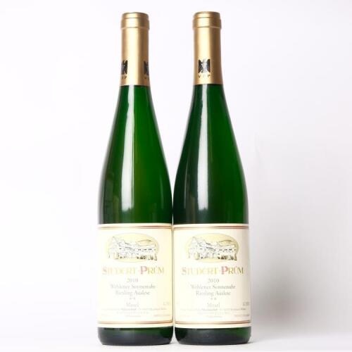 (2) 2010 Weingut Studert-Prum Maximinhof Wehlener Sonnenuhr Riesling Auslese, Mosel Saar Ruwer